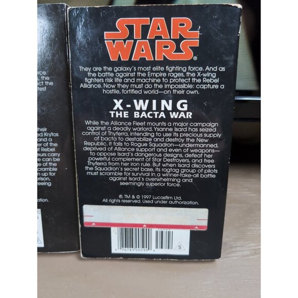 Vtg Star Wars Paperback - Michael A. Stackpole X-Wing Krytos Trap & Bacta War - Picture 6 of 9